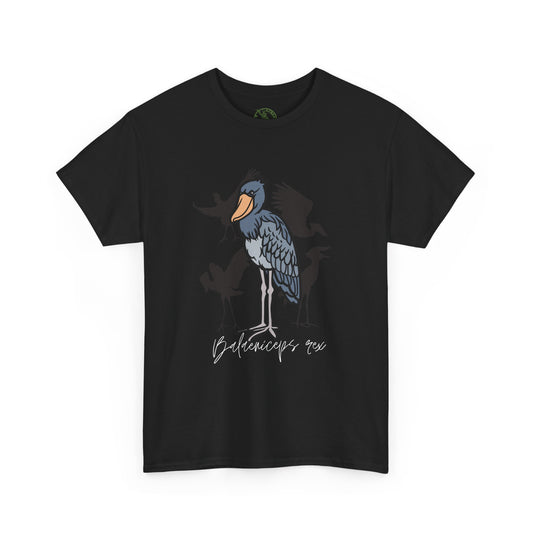 Shoebill Stork Unisex Heavy Cotton Tee - Bold Heron Design