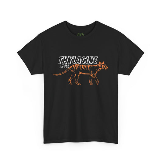 Thylacine Lives Unisex Heavy Cotton Tee - Vintage Animal Graphic Shirt